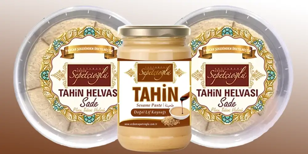 Kürek tahin helvası ve taş değirmen tahini
