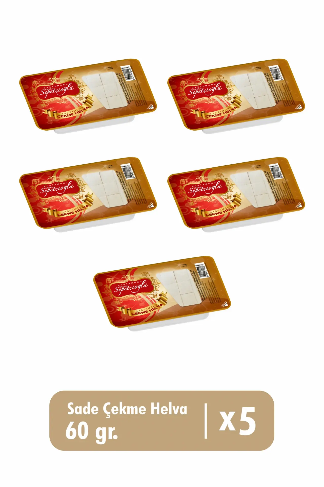 Sade Çekme Helva 60G x 5 Adet