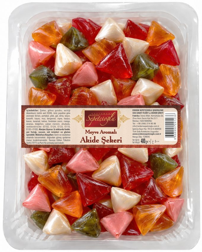 Meyve Aromalı Akide Şekeri 400G