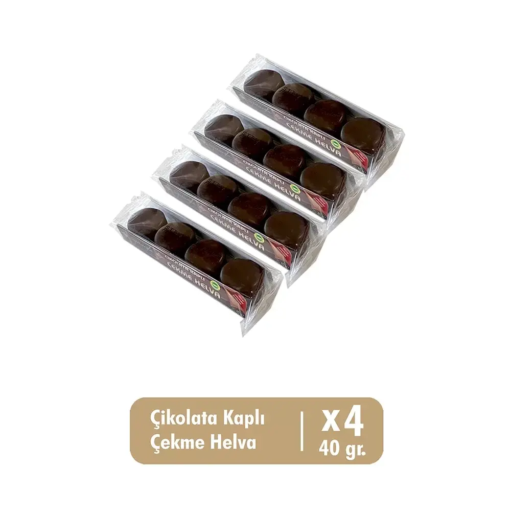 Çikolata Kaplı Çekme Helva 40G x 4 Adet