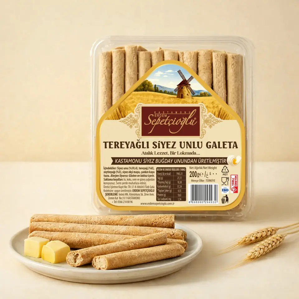 Tereyağlı Siyez Unlu Galeta 200G