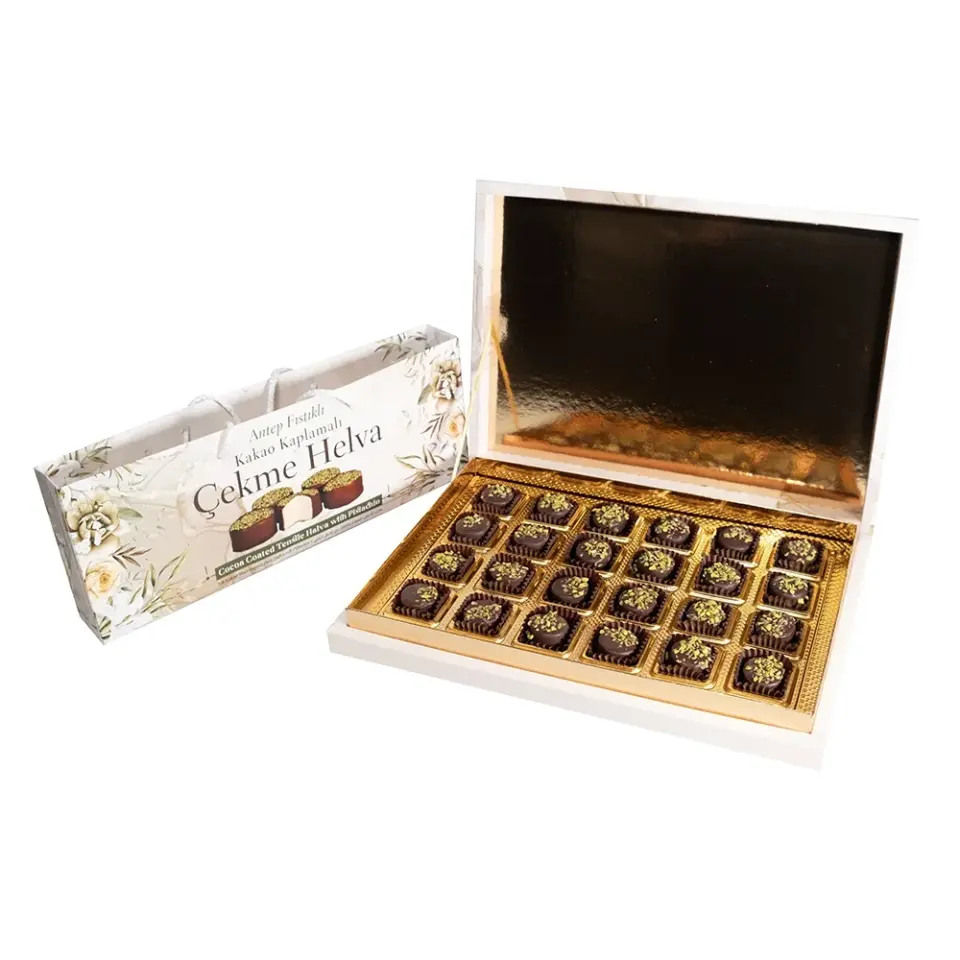 Kakao Kaplamalı Antep Fıstıklı Çekme Helva 288G