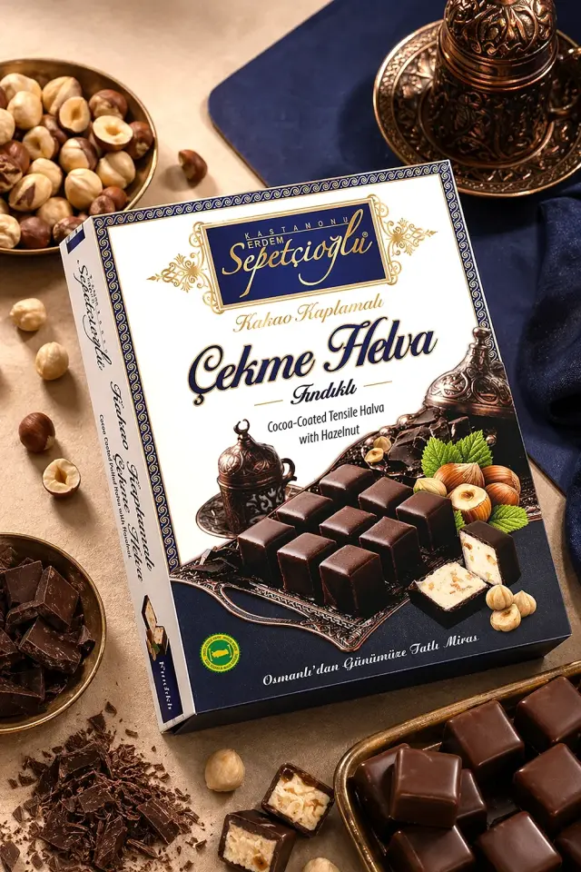 Kakao Kaplamalı Fındıklı Çekme Helva 80G